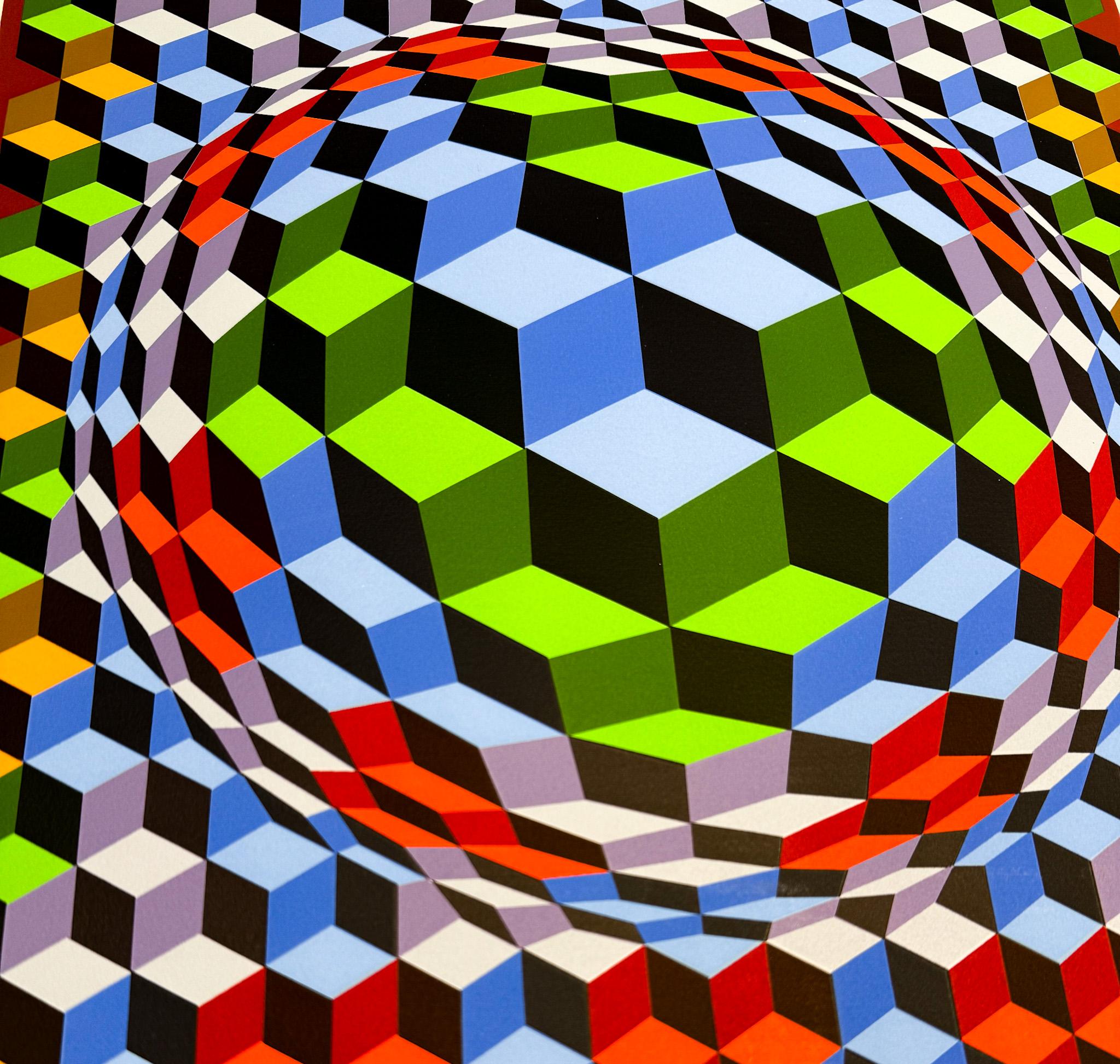 Victor Vasarely (1906–1997) - Colour serigraphy on cotton wove paper - 1970 For Sale 5