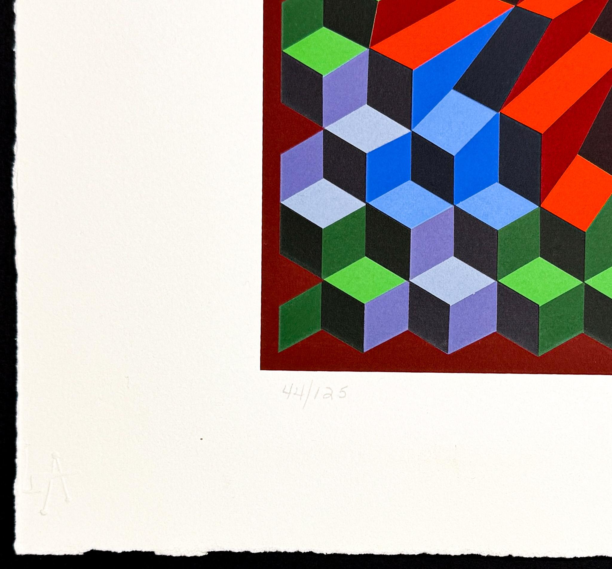 Victor Vasarely (1906–1997) - Colour serigraphy on cotton wove paper - 1970 For Sale 6