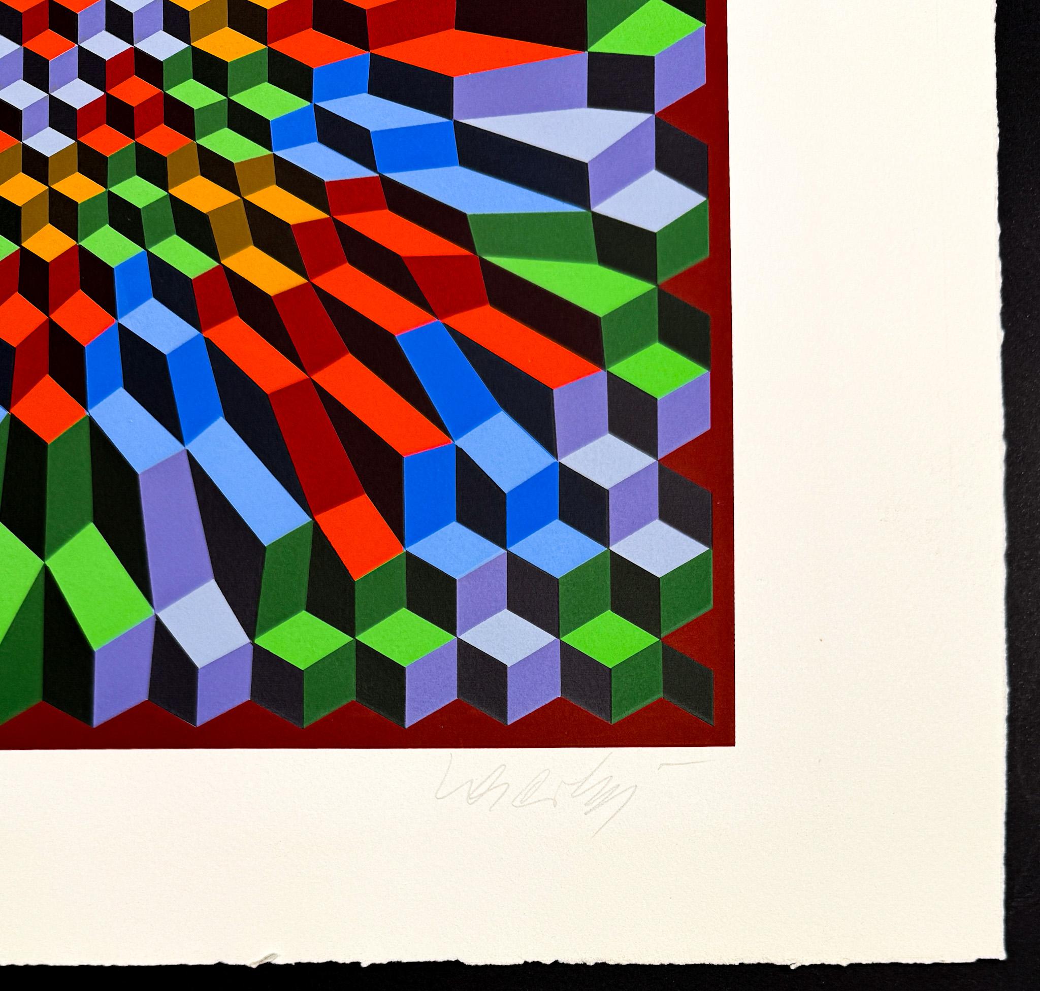 Victor Vasarely (1906–1997) - Colour serigraphy on cotton wove paper - 1970 For Sale 7