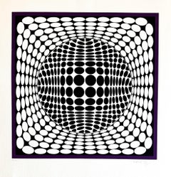 Victor Vasarely (1906–1997) - Tea-Ur NB - Serigrafia a colori su carta - 1984