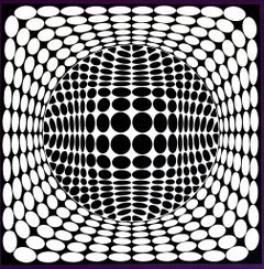 Victor Vasarely (1906–1997) - Tea-Ur NB - Serigrafia a colori su carta - 1984