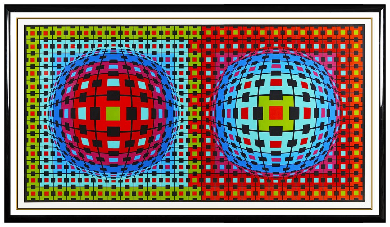 Victor Vasarely Original Color Lithograph & Screenprint, Hand Signed and Numbered, Professionally Custom Framed and listed with the Submit Best Offer option      

Accepting Offers Now: Up for sale here we have an Extremely Rare, Hand Signed