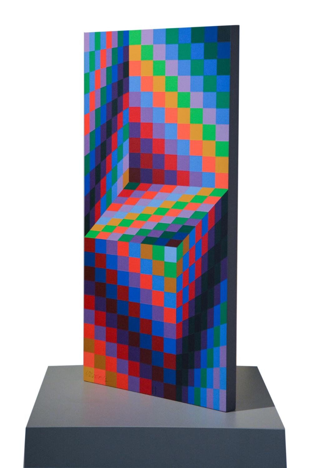 Axo 99 - Sculpture by Victor Vasarely