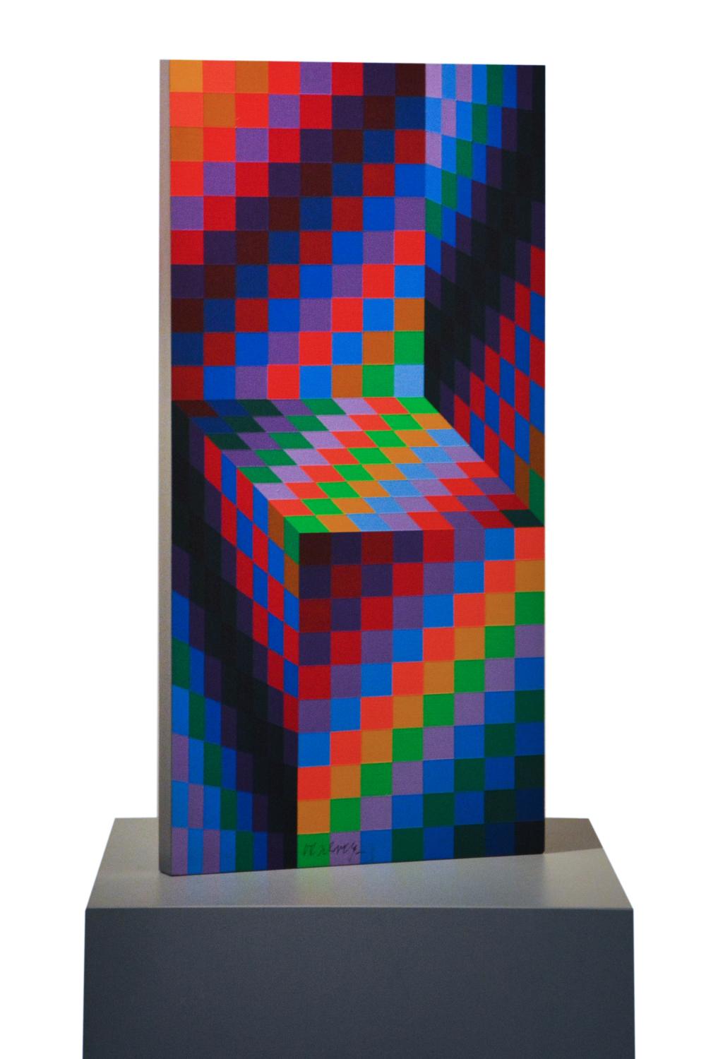 Victor Vasarely Abstract Sculpture - Axo 99