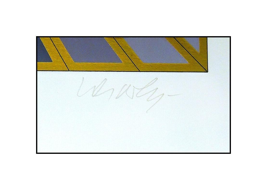 Victor Vasarely Datta Original Color Silkscreen Signed Modern Op Artwork Framed 2