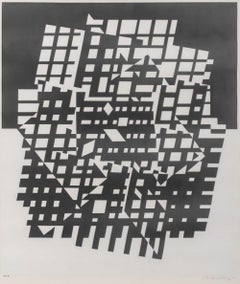Sérigraphie « Ixion » de Victor Vasarely, vers 1955