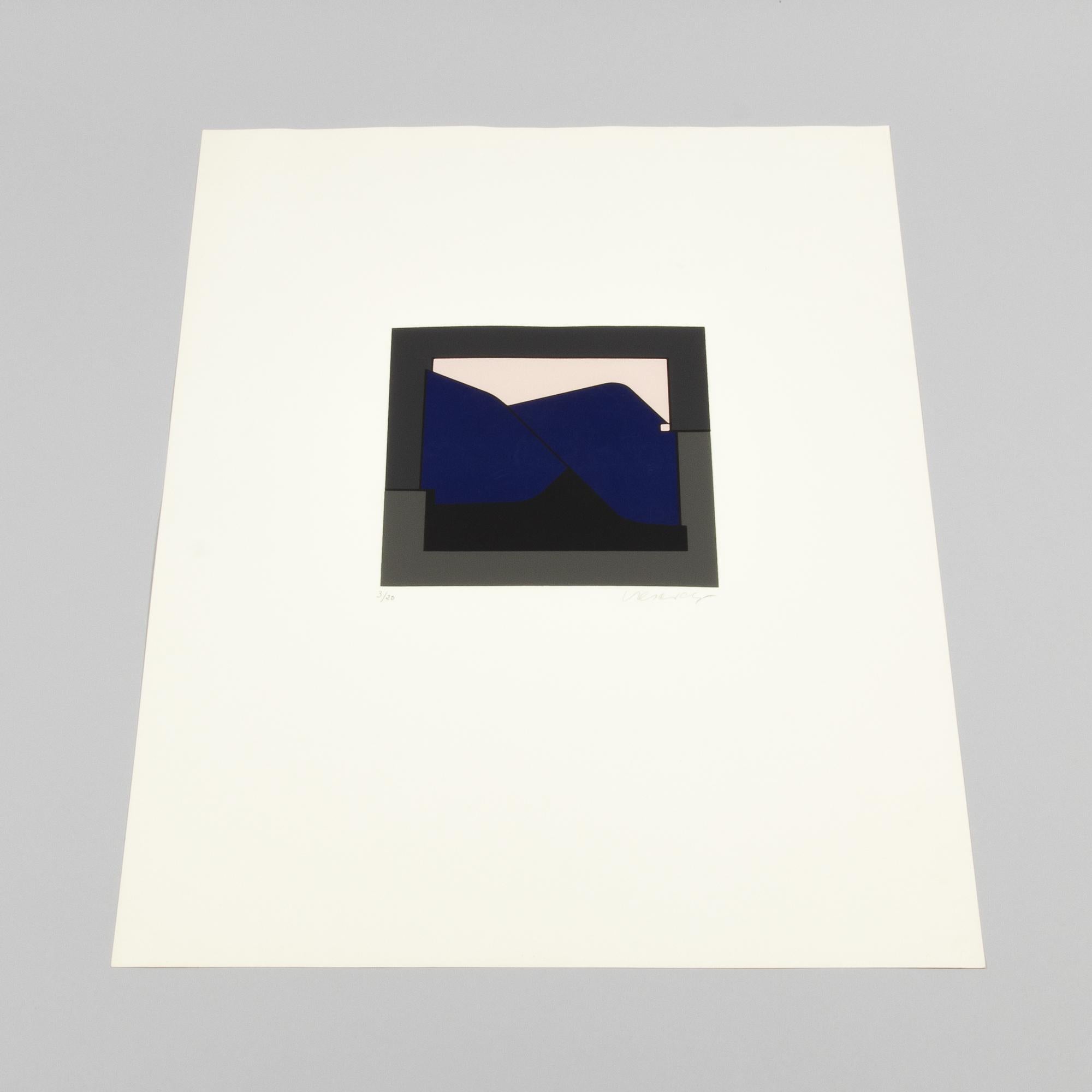 Victor Vasarely, Kandahar I - Sérigraphie de 1955, Op Art, Impression signée en vente 2