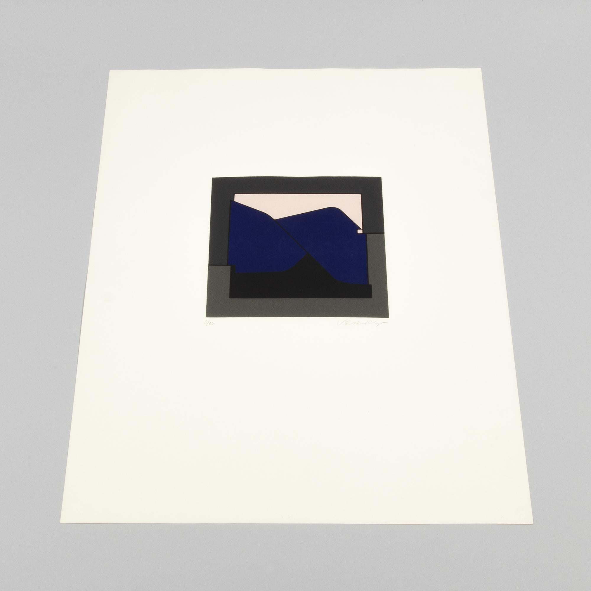 Victor Vasarely, Kandahar I - Serigrafia del 1955, Op Art, Stampa firmata in vendita 2