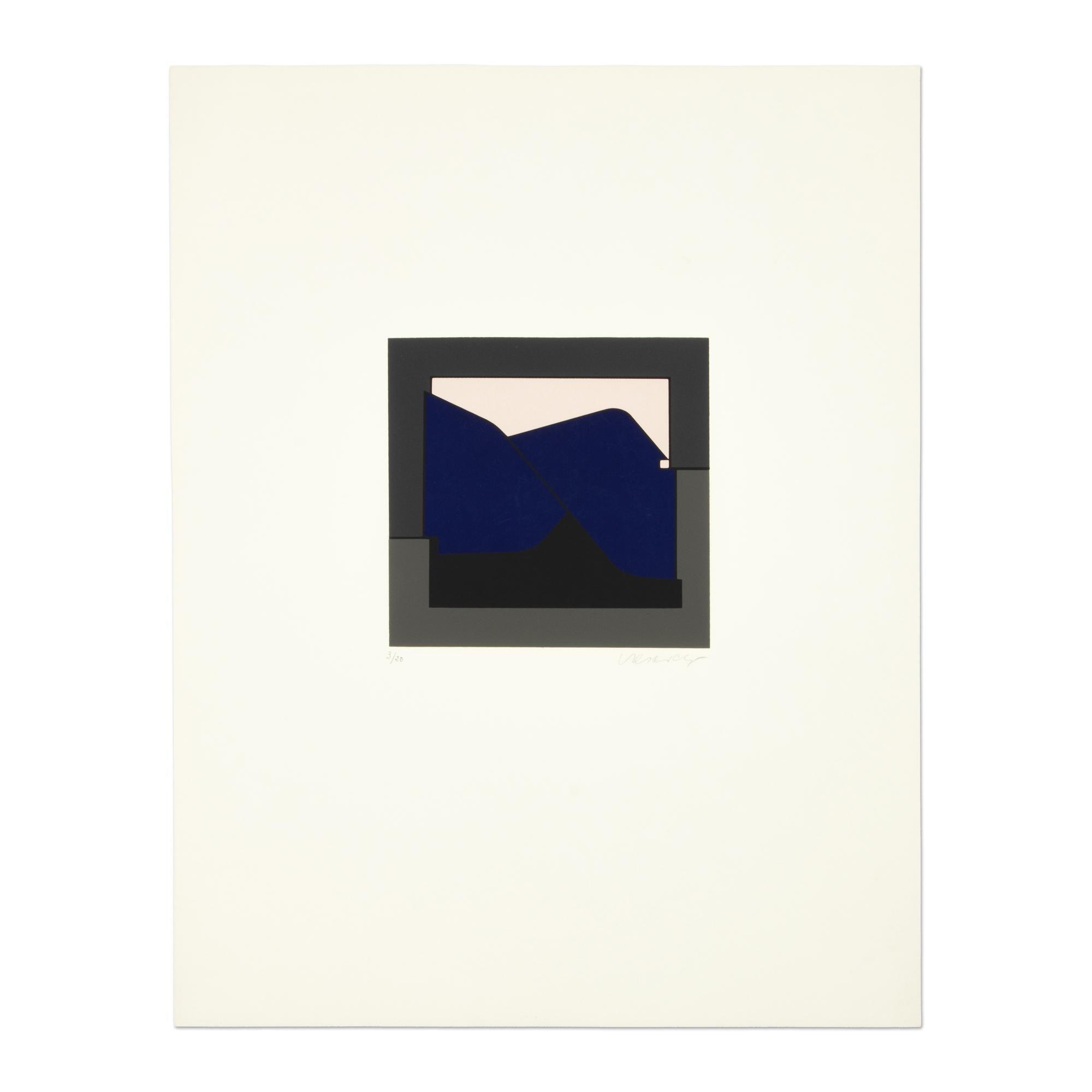 Victor Vasarely, Kandahar I - Serigrafía de 1955, Op Art, Impresión firmada