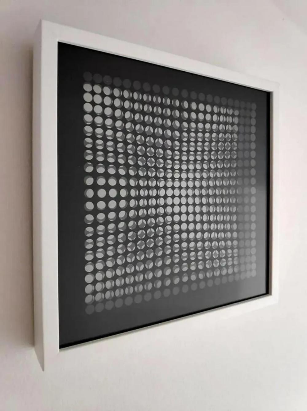 Victor Vasarely Interior Print - VICTOR VASARELY - OEUVRES PROFONDES CINETIQUES VII