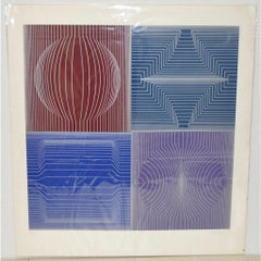 Victor Vasarely Op Art Signed and Numbered Limited Silkscreen c.1970s