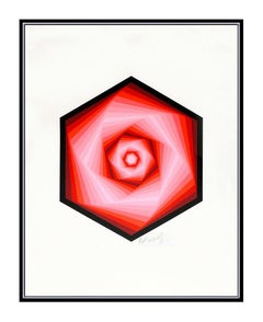 Victor Vasarely Original Color Silkscreen Modern Op Illusion Signed Vega Artwork