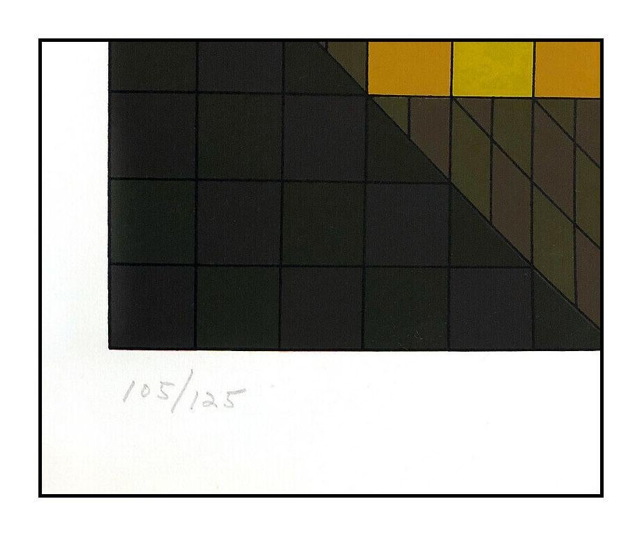 Victor Vasarely Original Color Silkscreen Signed Gestalt Modern Op Artw Framed For Sale 3