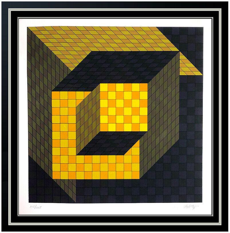 Victory Vasarely Authentic, Hand Signed and Numbered, Color Silkscreen, Professionally Custom Framed and listed with the Submit Best Offer option

Accepting Offers Now:  Up for sale here we have an Extremely Rare, Silkscreen on art paper by Victor