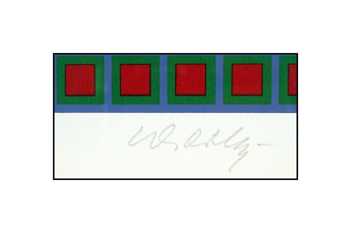 Victor Vasarely Original Screenprint Hand Signed Modern Illusion Titan B Framed 2