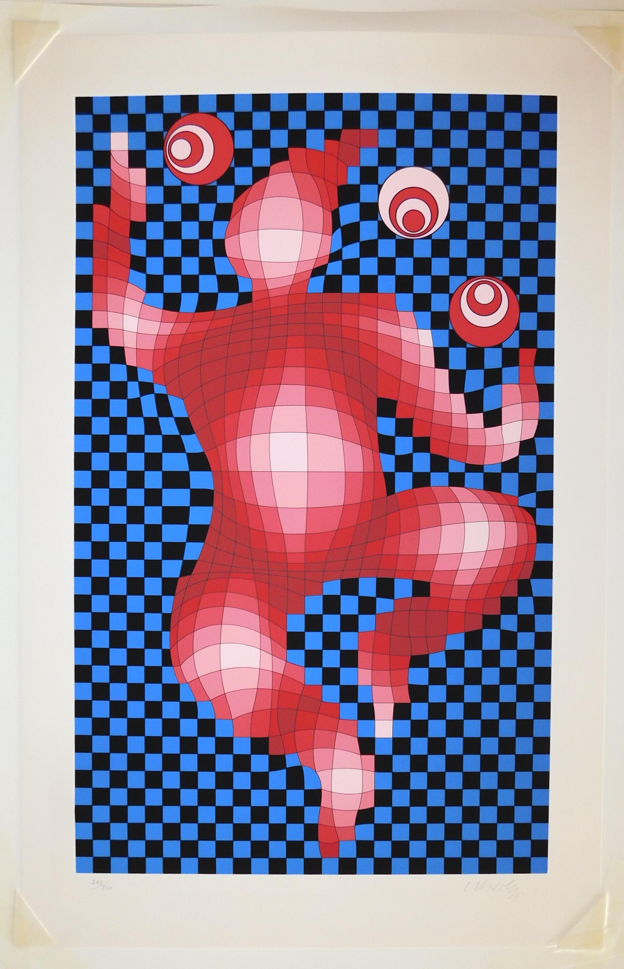 Original Serigraphie von Victor Vasarely, ca. 1970, „Juggler“ im Angebot 2