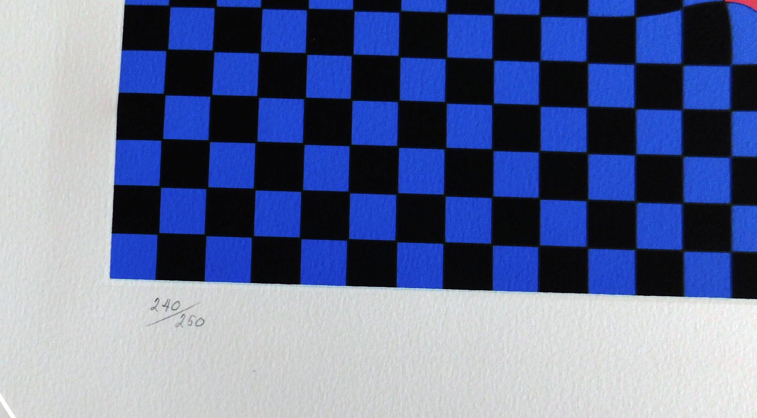 Original Serigraphie von Victor Vasarely, ca. 1970, „Juggler“ im Angebot 4