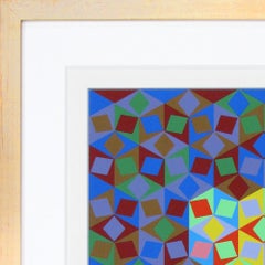 Victor Vasarely, sérigraphie en couleur en édition limitée (93/250), 1998