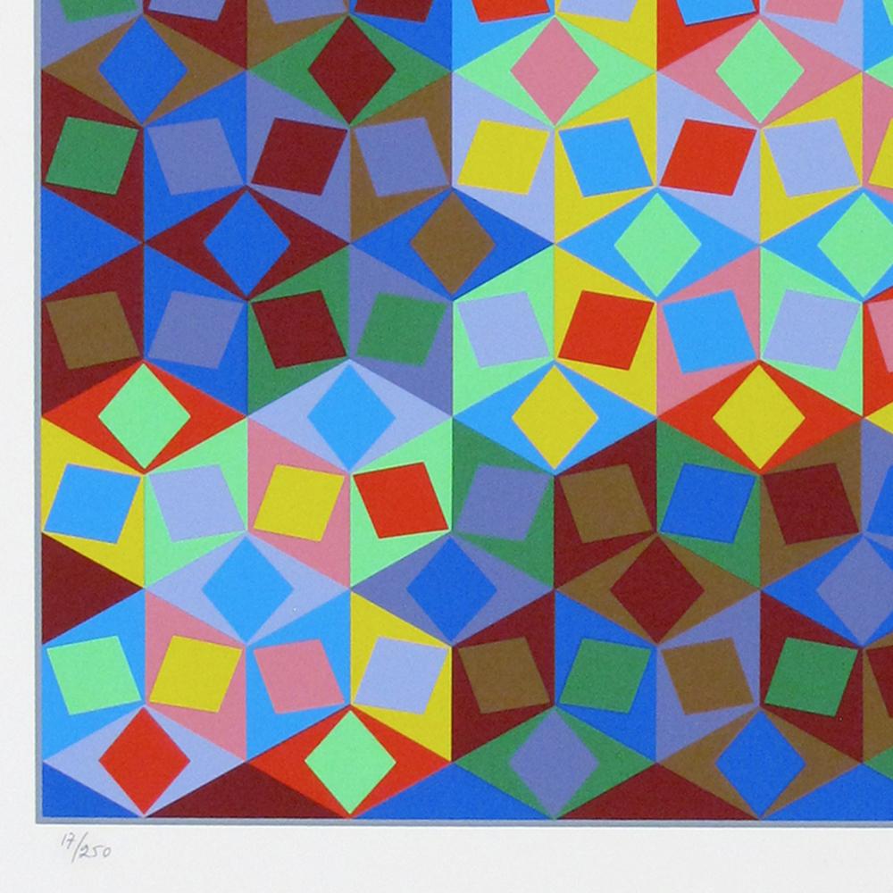 Victor Vasarely, Photon, Limited Edition Serigraph in Color (93/250), 1998 3