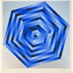 Victor Vasarely - Sette - Hand-Signed Screenprint, 1988