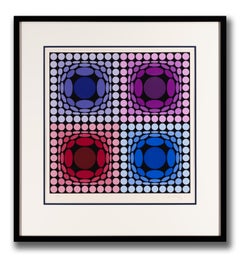 Victor Vasarely "Stri-Arct-2" 1975 Op Art Serigraph, Hand Signed & Numbered