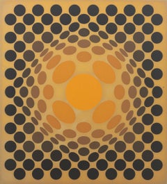 Tewek Screenprint by Victor Vasarely, Op Art, Signed, 1978, Framed