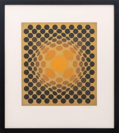 Tewek Screenprint by Victor Vasarely, Op Art, Signed, 1978, Framed
