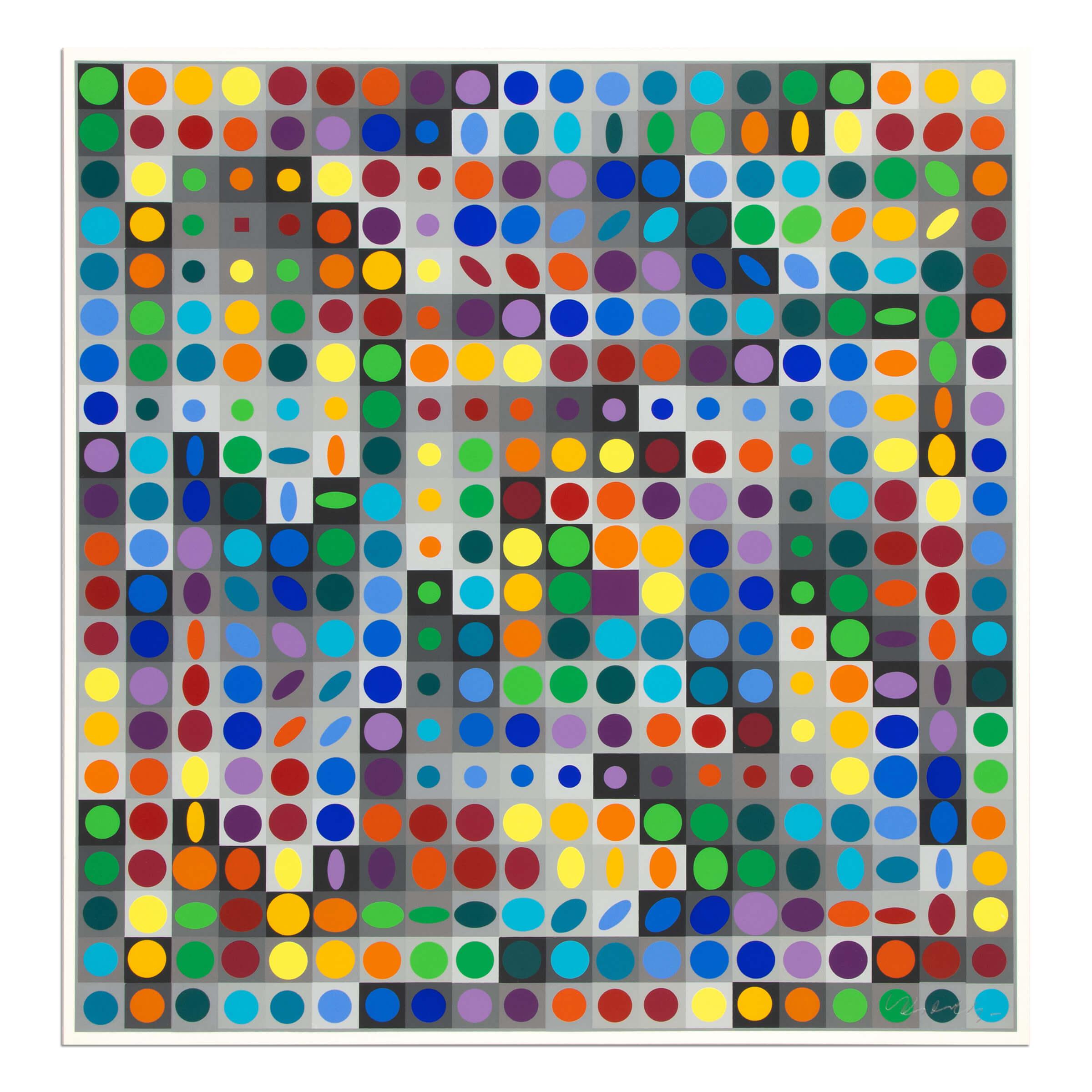 Victor Vasarely, Untitled (from Planetarische Folklore)