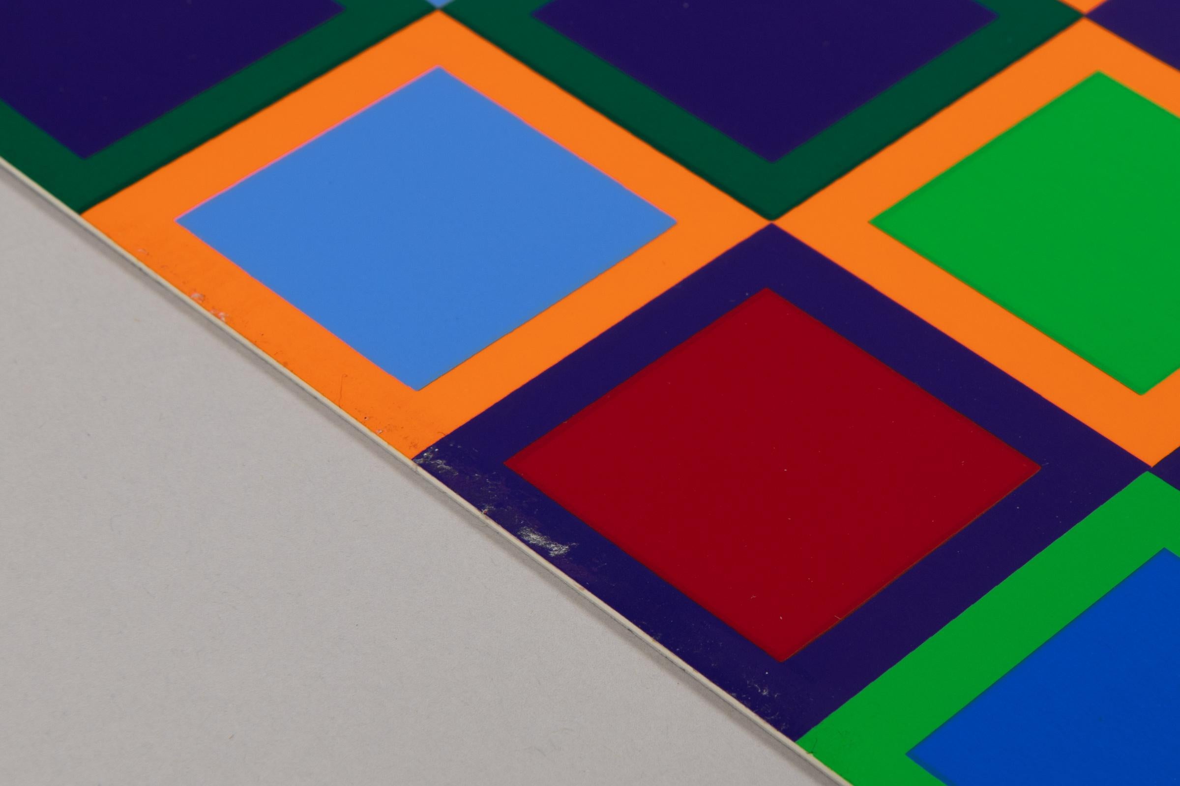 Victor Vasarely, Untitled - Signed Print from 1966, Op-Art, Abstract Geometric For Sale 5