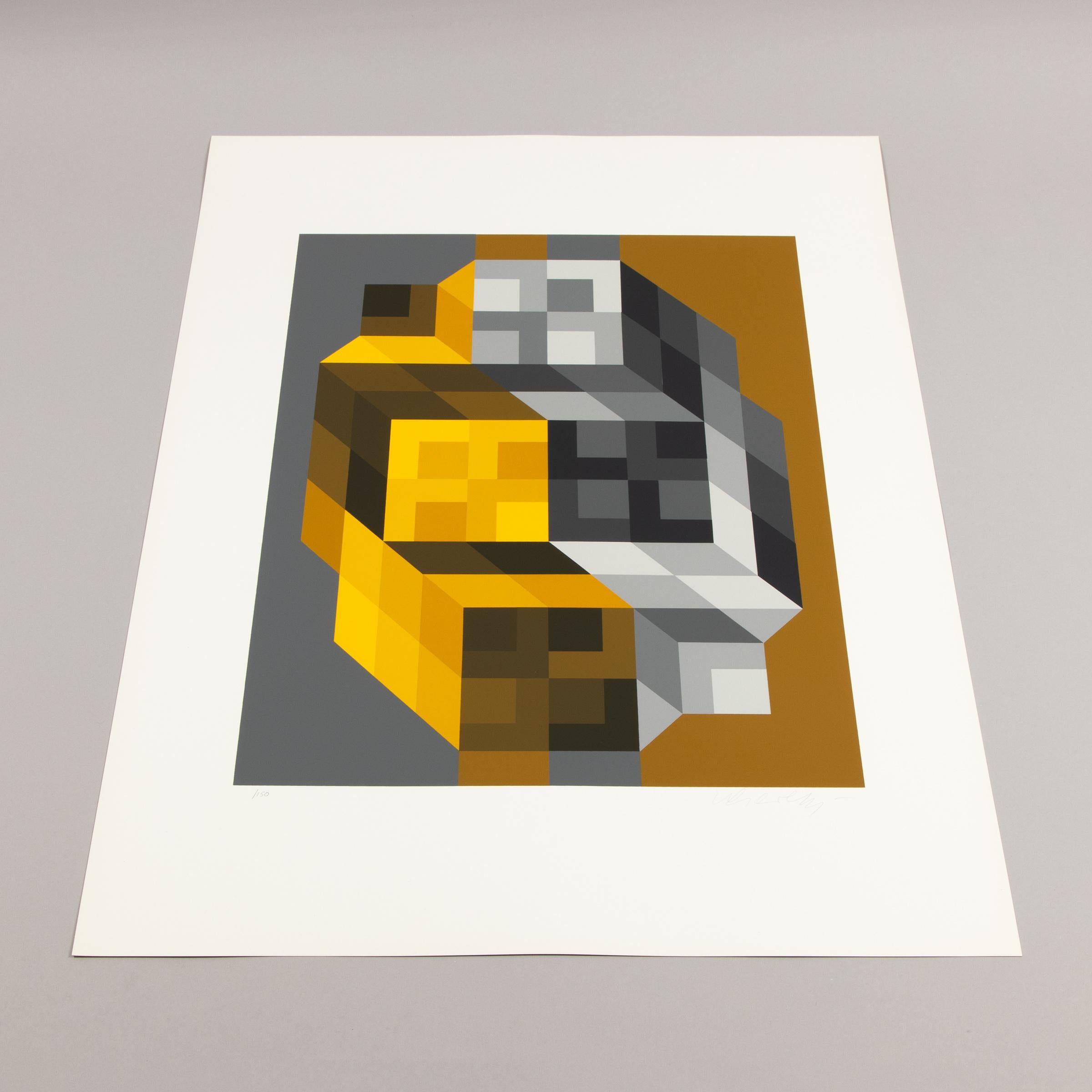Victor Vasarely, Senza titolo (Spiegel 70) - Serigrafia firmata, Op Art, 1970 in vendita 2
