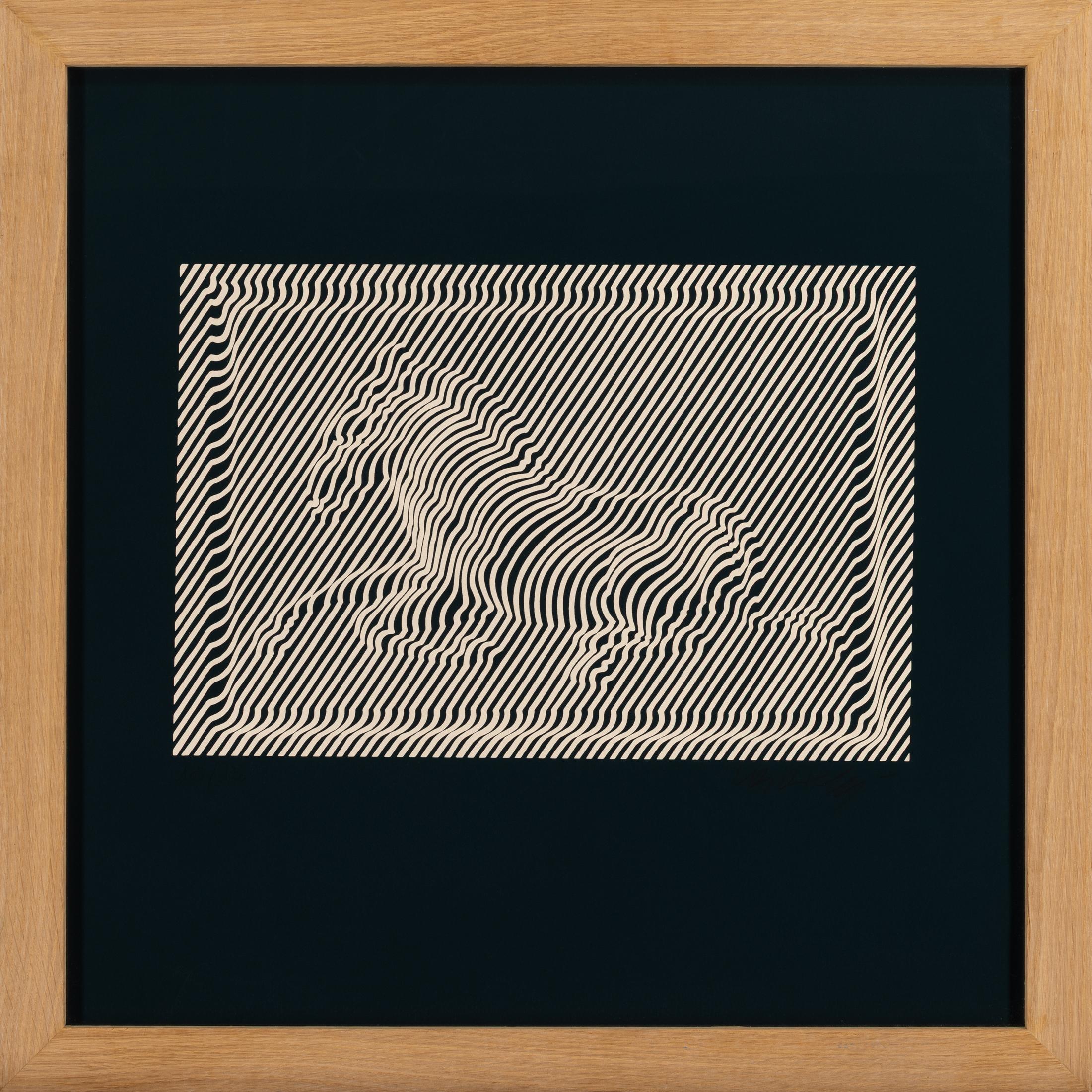 Victor Vasarely "Zebres 1" 1976 French Op Art Serigraph, Hand Signed & Numbered