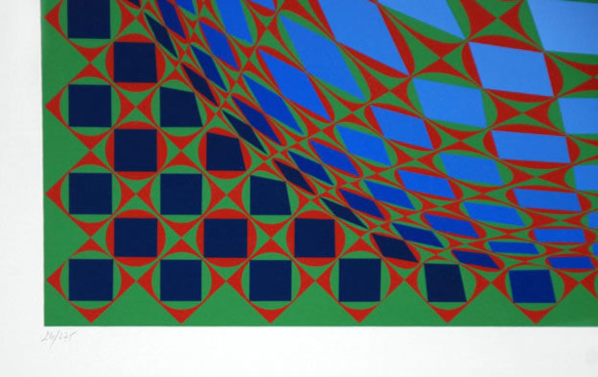 Vilag, 1978 - Op Art Print by Victor Vasarely