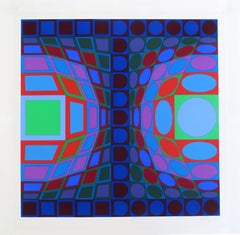 Viva, OP Art Screenprint by Vasarely