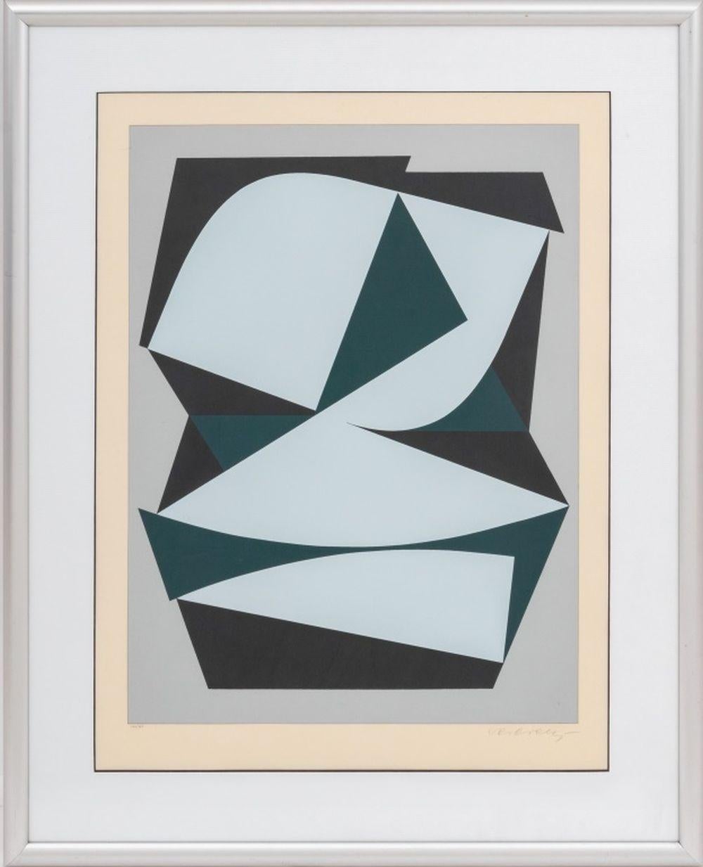 Victor Vasarely Abstract Print - "Yllam"