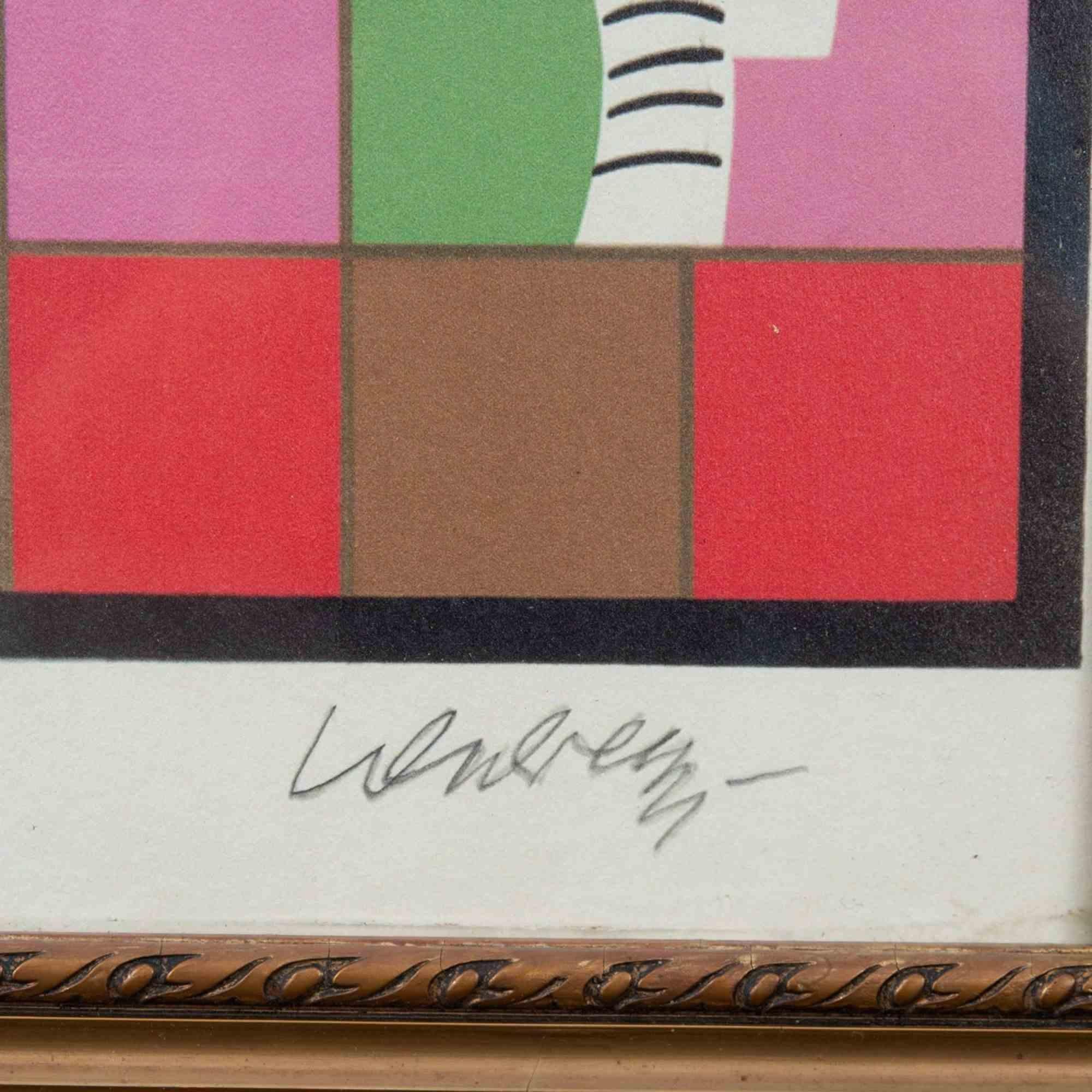 Zebra Zambo - Impression srigraphie par V. Vasarely - 1983 - Op Art Print par Victor Vasarely