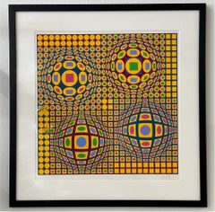 Victor Vasarely Quadrature 1979 Siebdruck