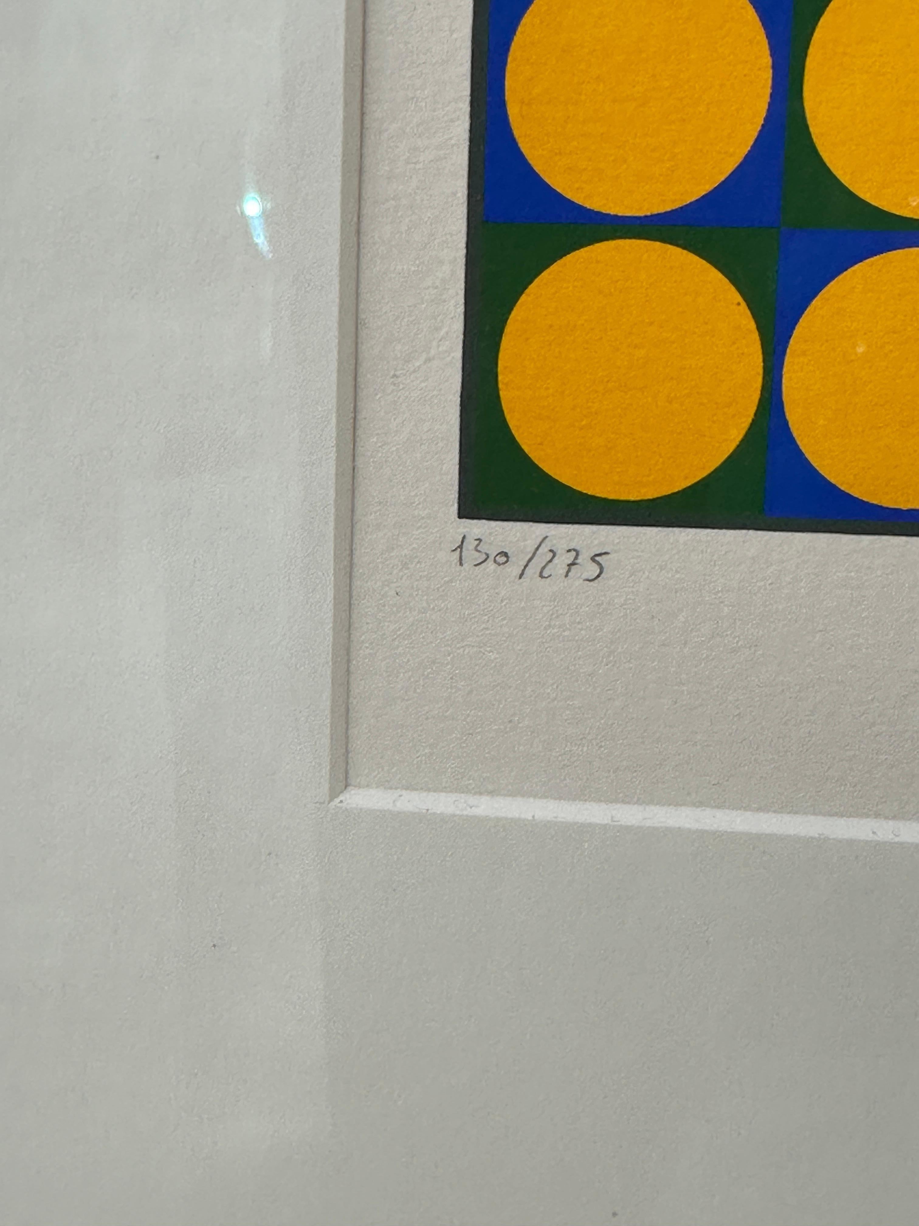 Victor Vasarely “Quadrature” 1979 Screenprint For Sale 1