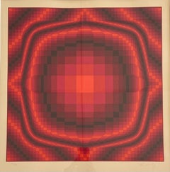 Victor Vasarely "Red Tundra“ Original Serigraph