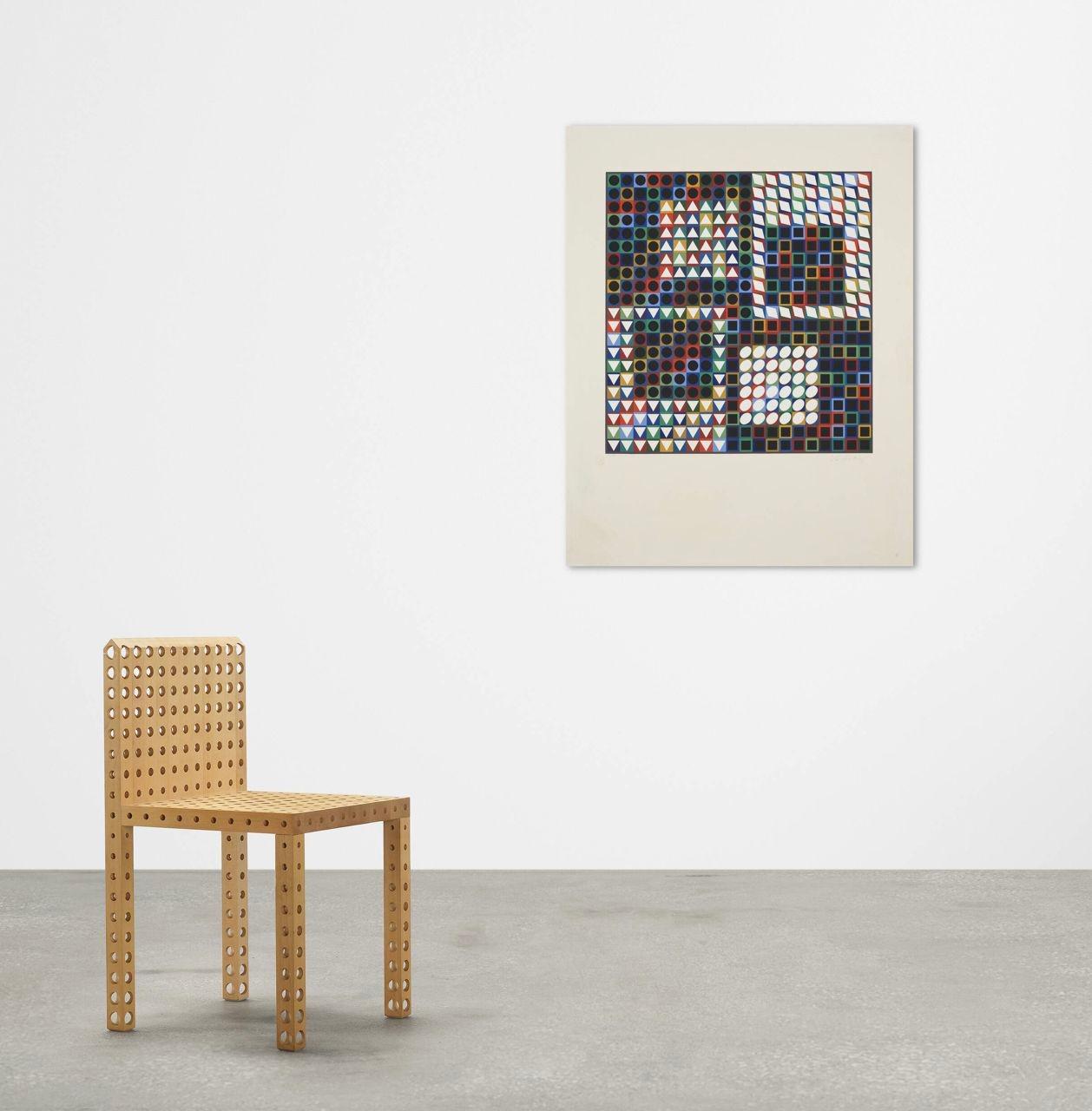 Victor Vasarely Siebdruck in Farbe M.C.-2 1970 im Angebot 1