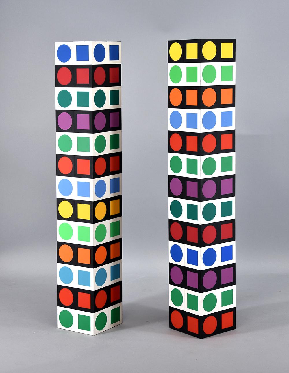 Iboya, NBC 35 and NBC 36 - Sculpture by Victor Vasarely