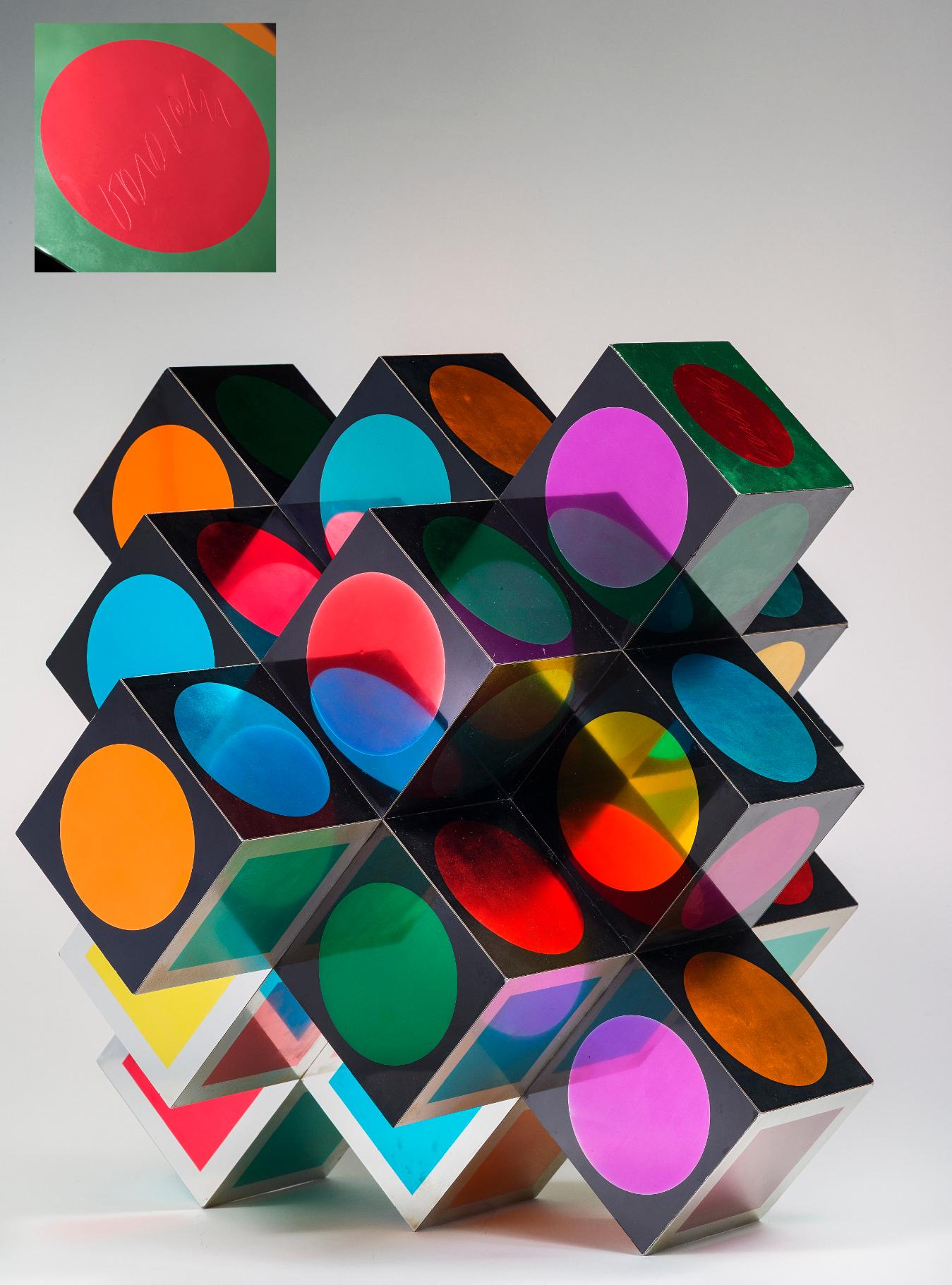 Victor Vasarely Abstract Sculpture - Kroa A