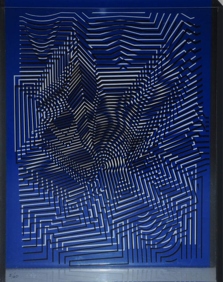 Linienspiel (Liniespiel) – Sculpture von Victor Vasarely