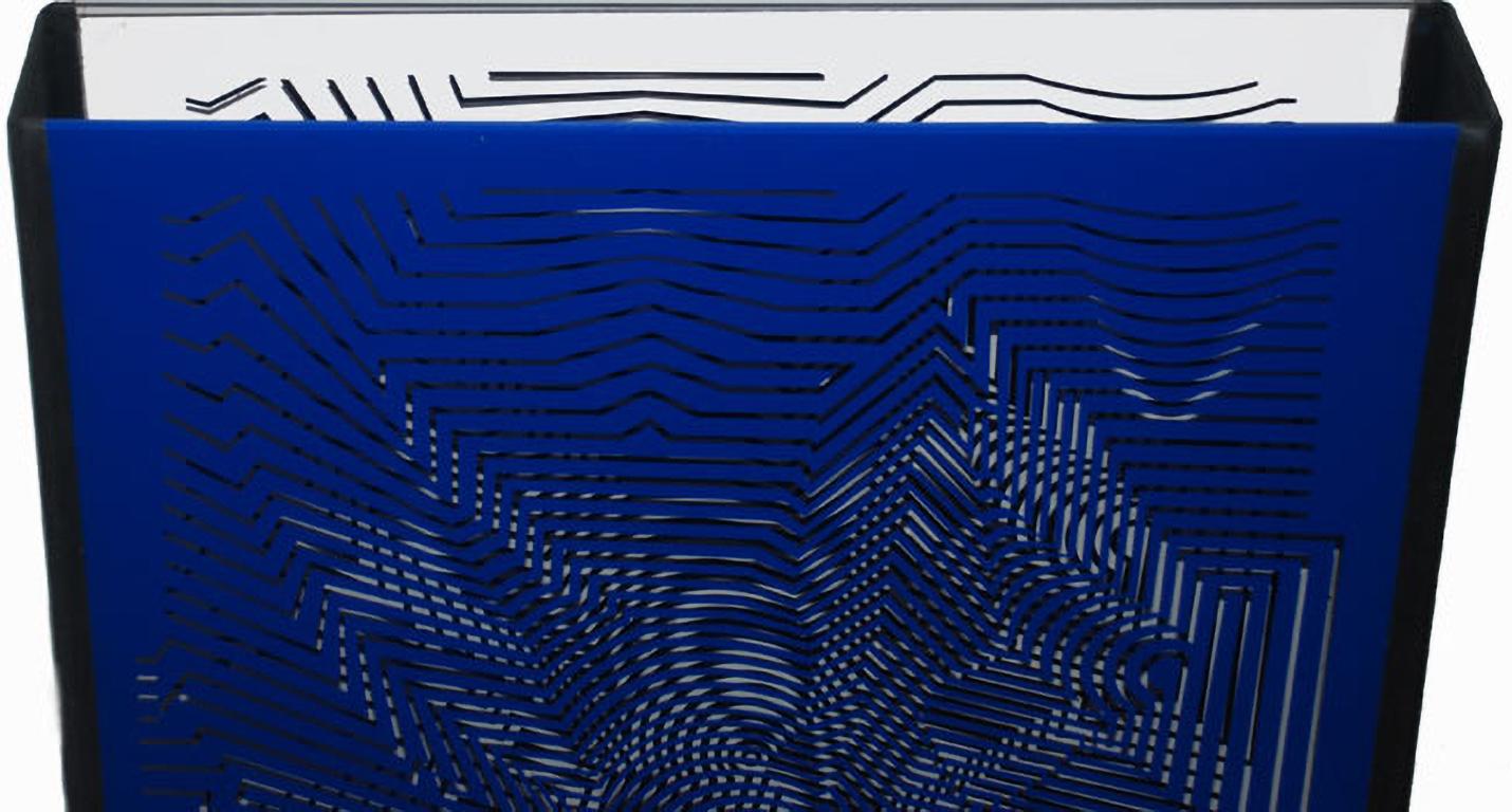 Linienspiel (Liniespiel) (Op-Art), Sculpture, von Victor Vasarely