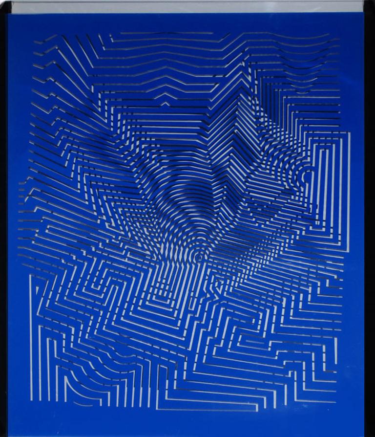 Abstract Sculpture Victor Vasarely - Linienspiel (Jeu de ligne)