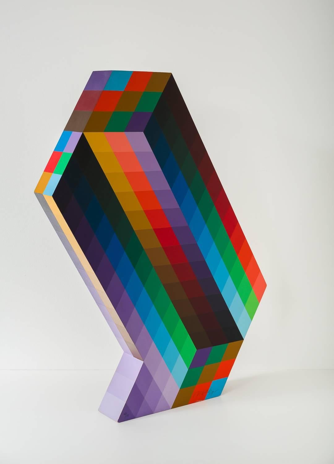 A sculpture by Victor Vasarely. 