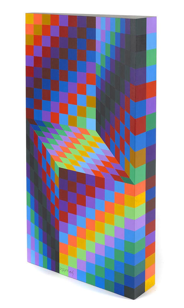 Victor Vasarely Abstract Sculpture – Skulptur ohne Titel, 1987