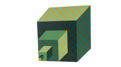Victor Vasarely Felhoe Hand Painted Wood Sculpture with $15000 Appraisal