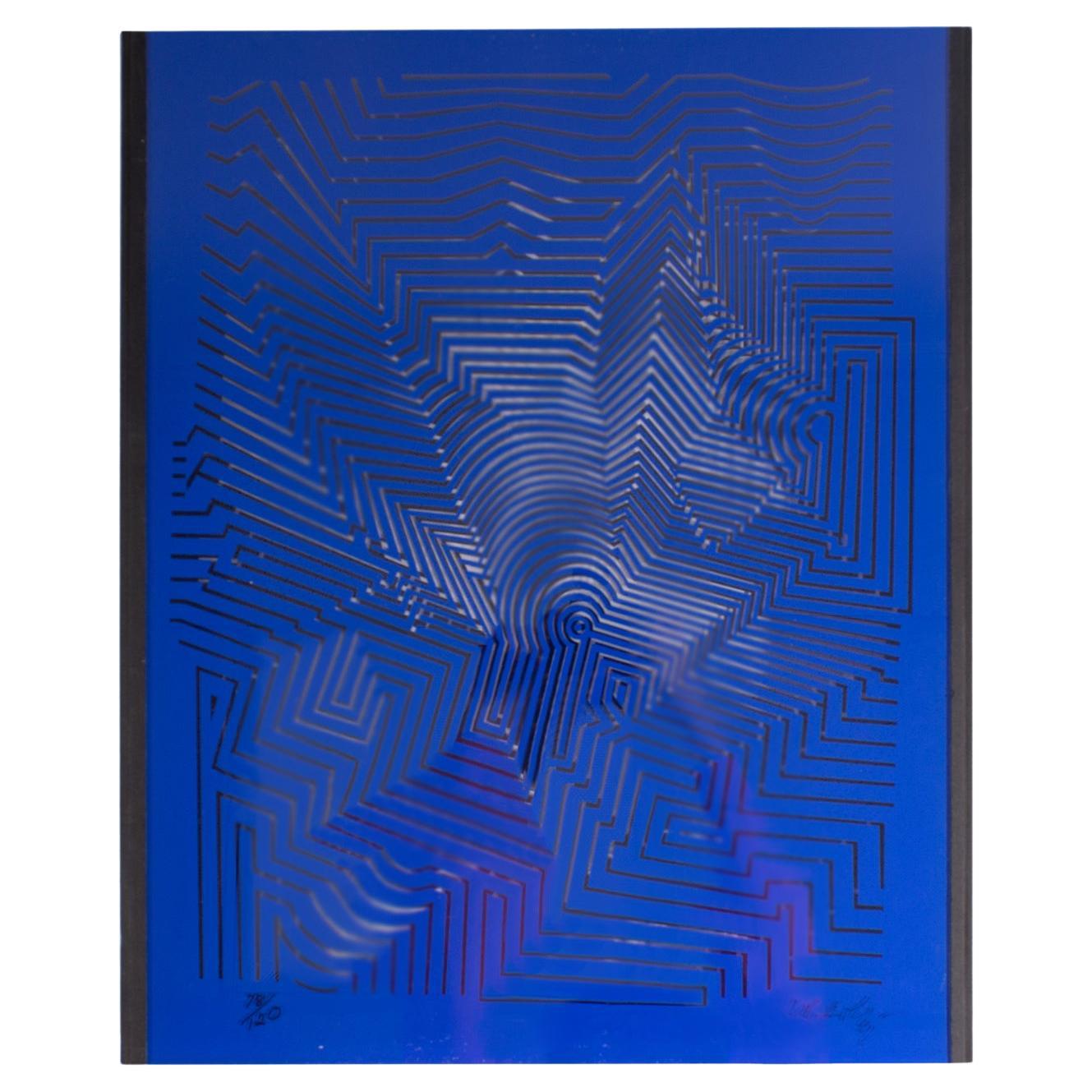 Victor Vasarely Signed 1981 Limited Edition Acrylic Sculpture For Sale