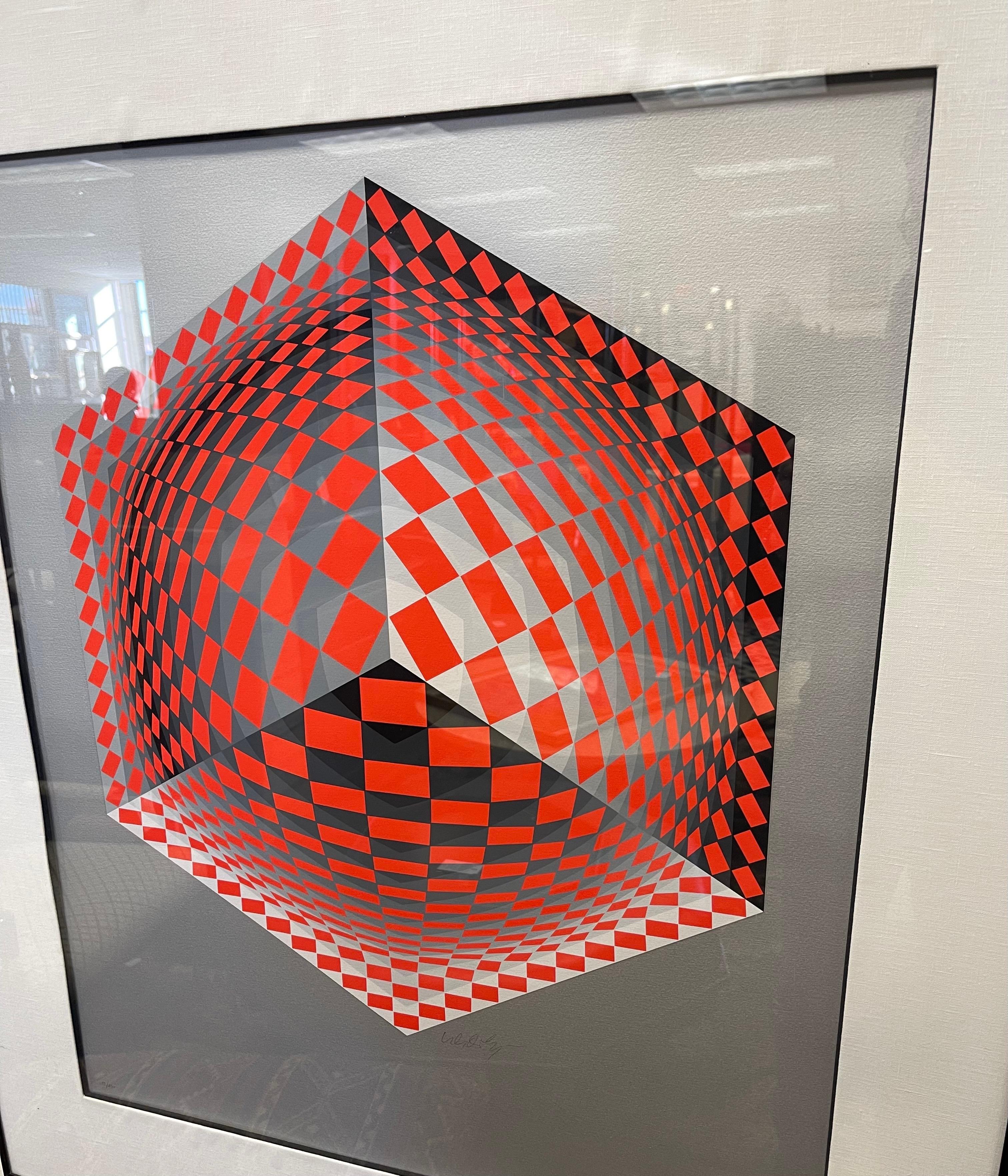 vasarely signed lithograph