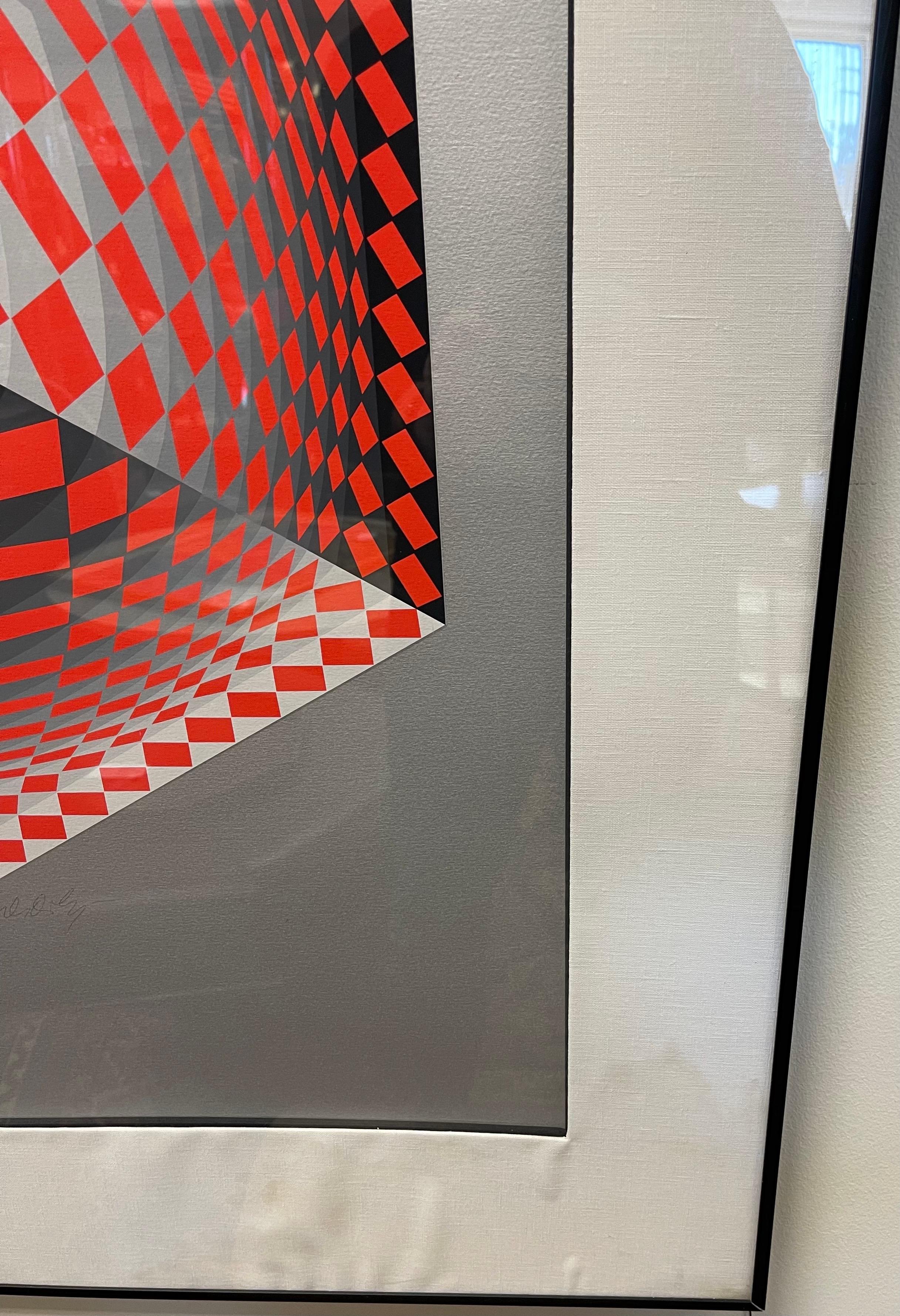 20th Century Victor Vasarely Signed and Numbered Limited Edition Serigraph Iconic Op Art 